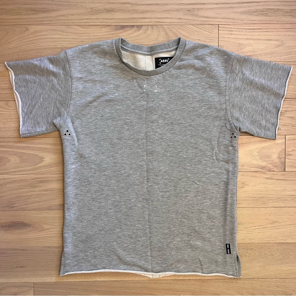 ASRV 0339 French Terry Tee heather grey white size small men’s